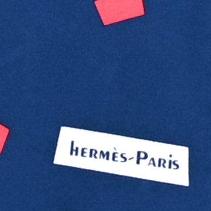 Hermes Silk Gavroche Just Married Scarf 45 Marine Ciel Rose 3 of 3