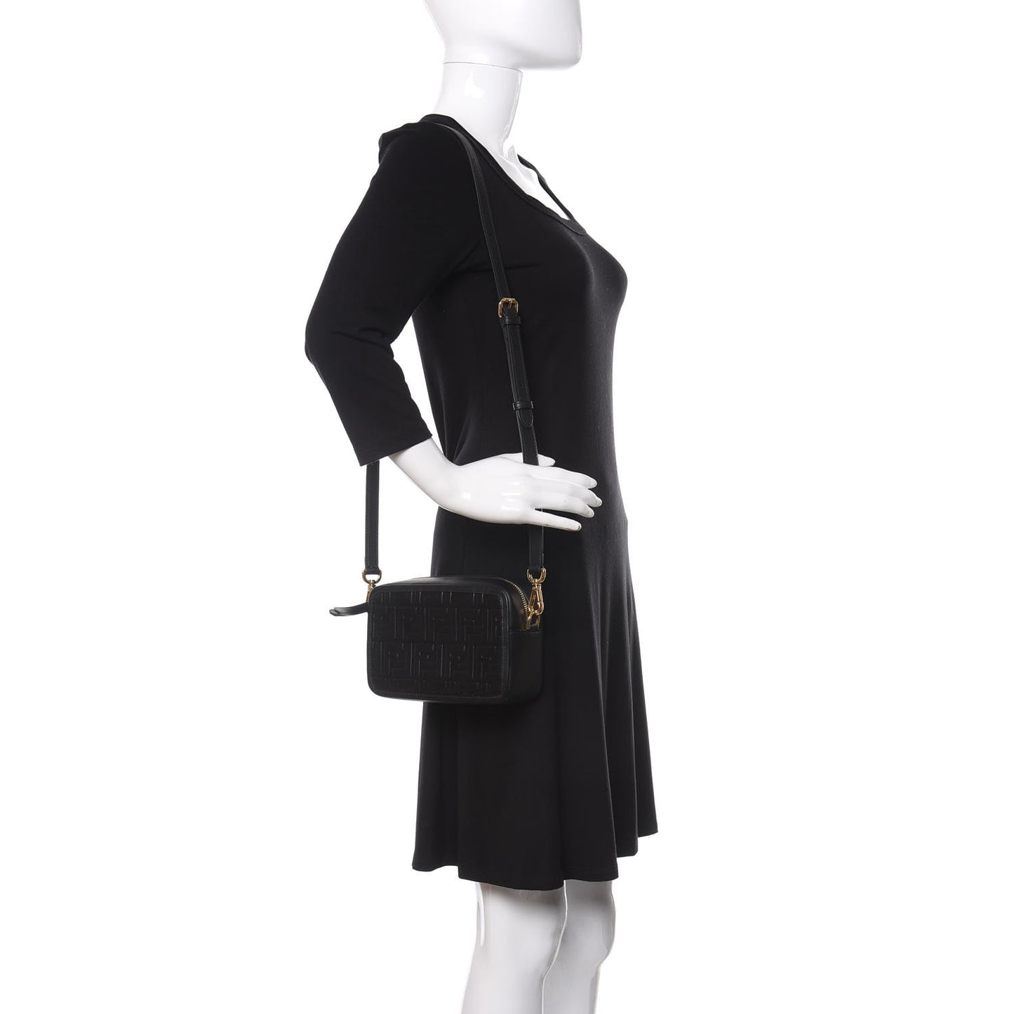 Vitello Century FF 1974 Embossed Mini Camera Case Black