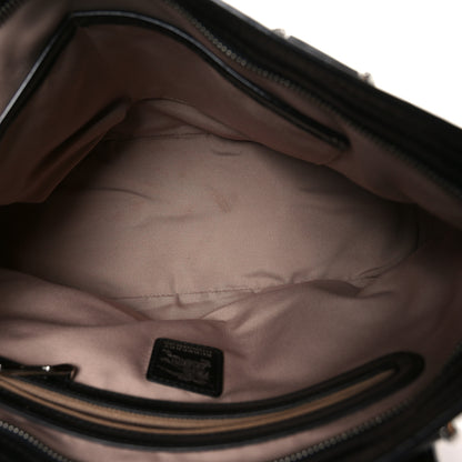 Burberry Metallic Calfskin Nova Check Small Nickie Tote Black 5 of 10