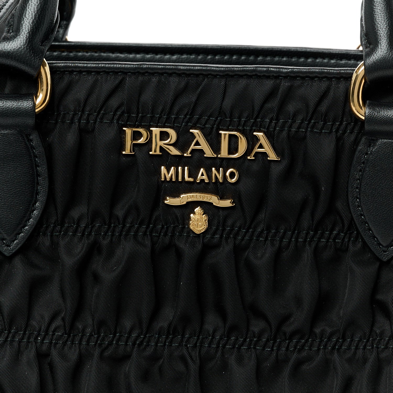 Prada Tessuto Nylon Gaufre Small Tote Black 9 of 11