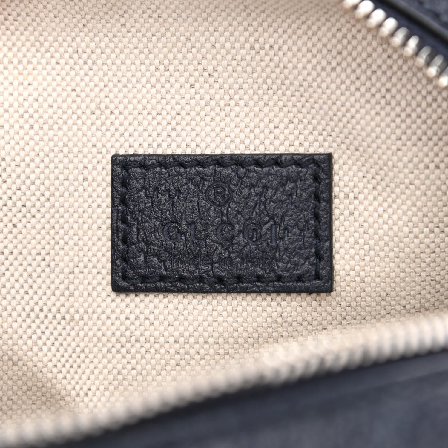 Gucci GG Supreme Monogram Textured Calfskin Web Mini Ophidia Messenger Beige Blue 6 of 10