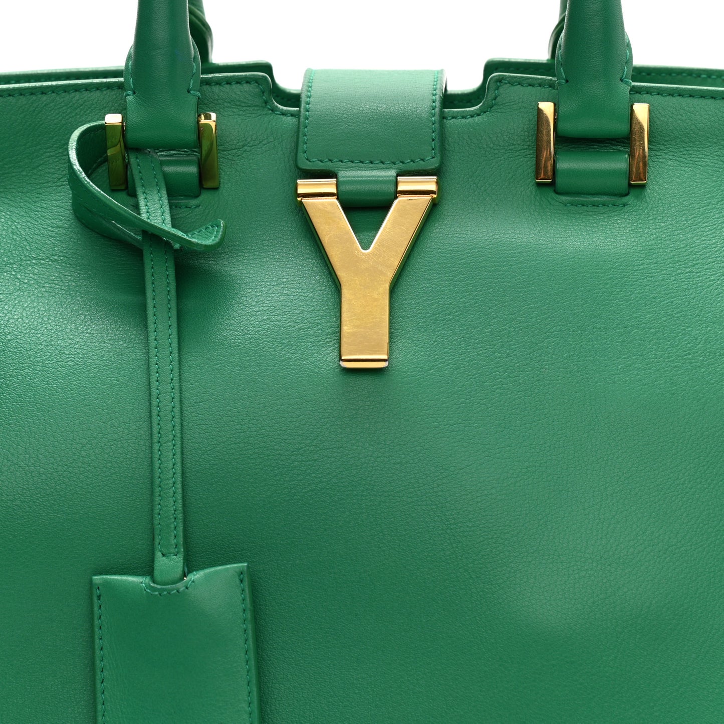 Calfskin Small Classic Y Cabas Green
