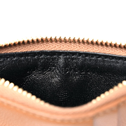 Saint Laurent Grain De Poudre Matelasse Chevron Monogram Fragments Zippered Card Case Cork 7 of 8