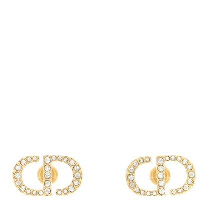 Christian Dior Crystal Clair D Lune Earrings Gold 1 of 5