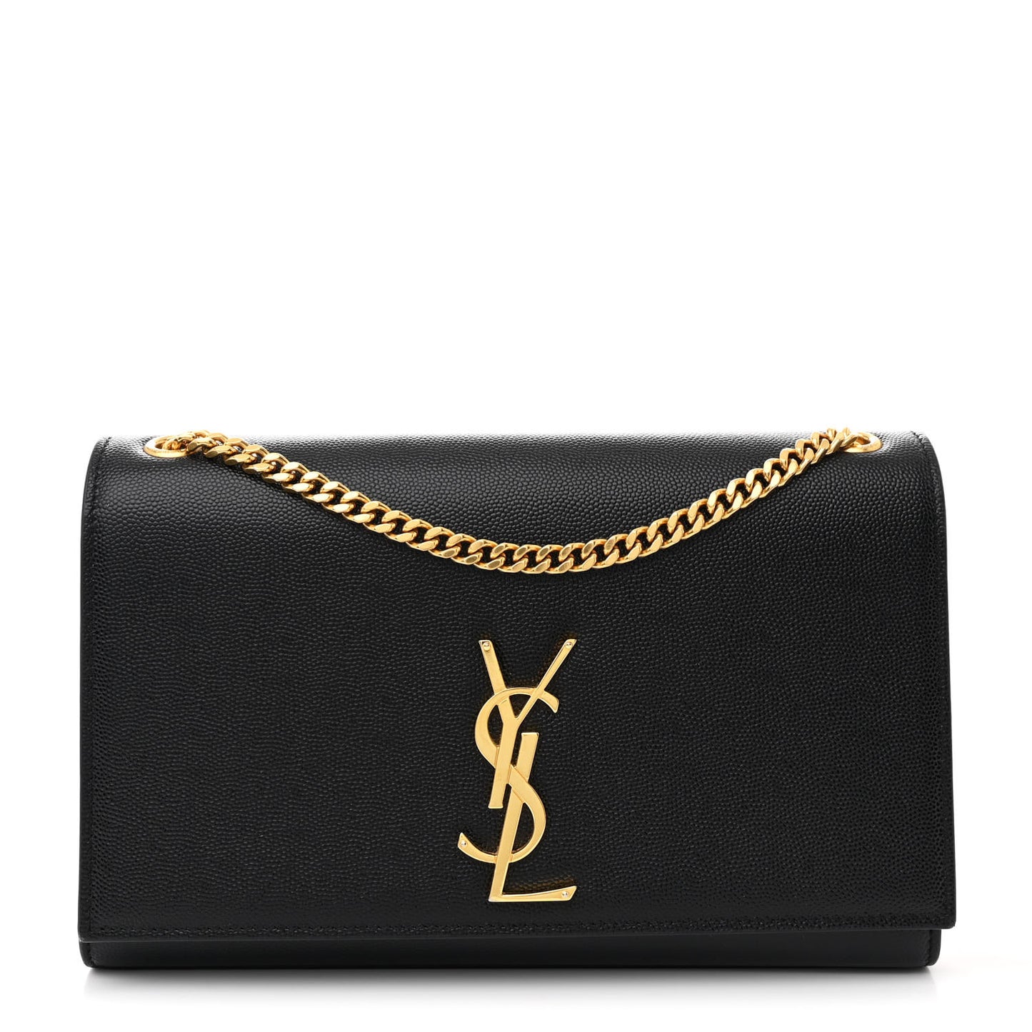 Grain De Poudre Medium Classic Monogram Kate Satchel Black