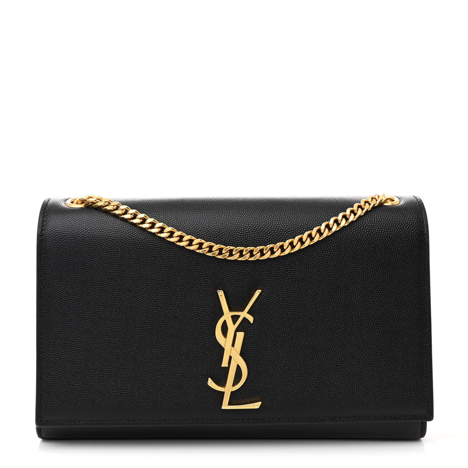 Saint Laurent Grain De Poudre Medium Classic Monogram Kate Satchel Black 1 of 10