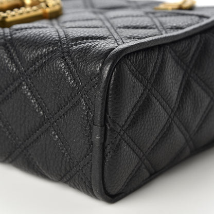 Marc Jacobs Grained Calfskin Quilted Double Stitched The Status Shoulder Bag Black 6 of 8