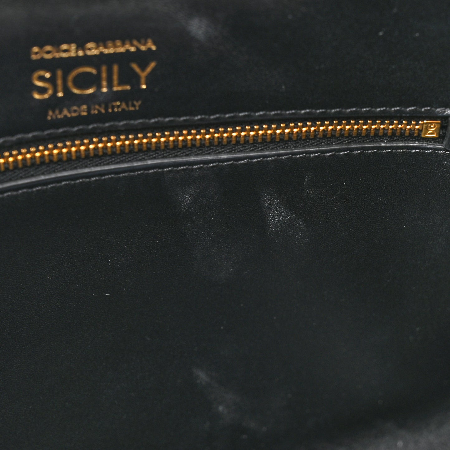 Calfskin Small Sicily Shopper Bag Black