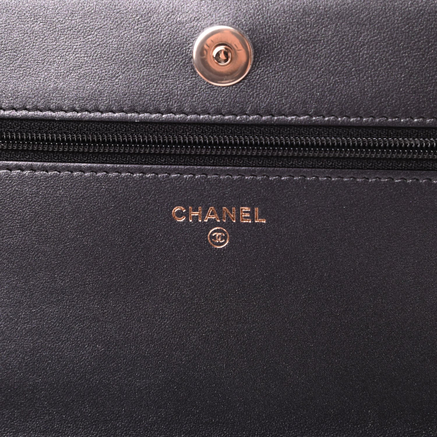 Chanel Iridescent Lambskin Quilted Pearl Wallet On Chain WOC Black 6 of 15