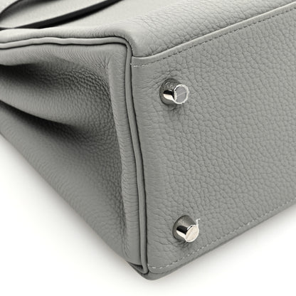 Hermes Togo Horseshoe Kelly Retourne 28 Gris Mouette 9 of 10