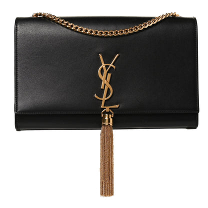 Saint Laurent Smooth Calfskin Medium Classic Monogram Kate Tassel Satchel Black 1 of 10