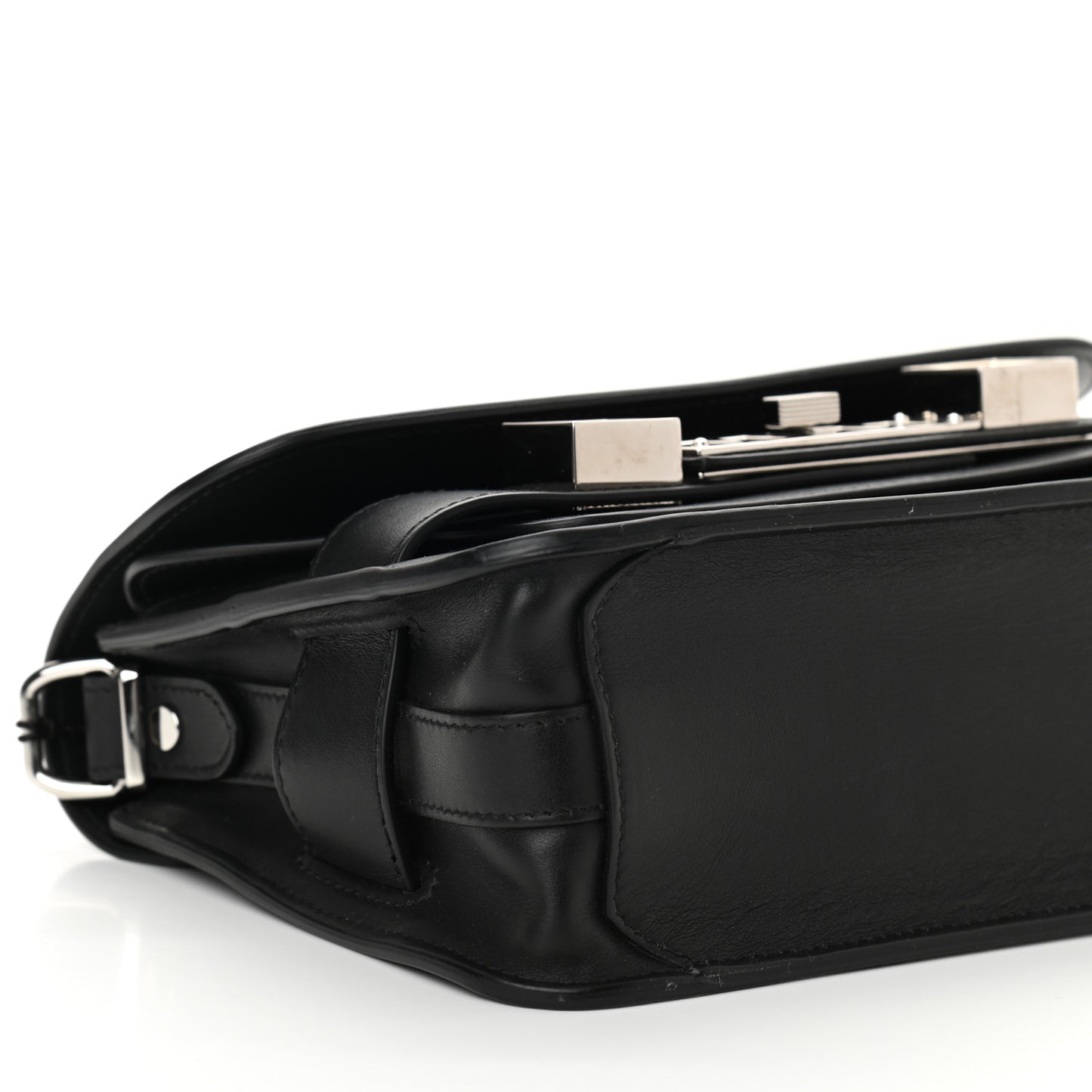 Smooth Calfskin Mini PS11 Classic Shoulder Bag Black