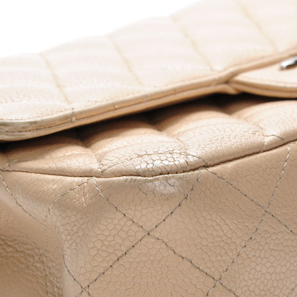 Chanel Caviar Quilted Medium Double Flap Beige Clair 9 of 19