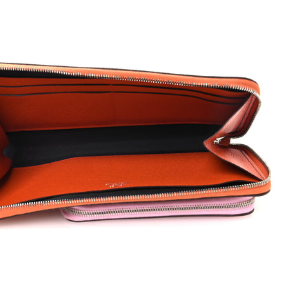Hermes Epsom Swift Nouveau To Go Wallet Orange Mauve Sylvestre 5 of 10