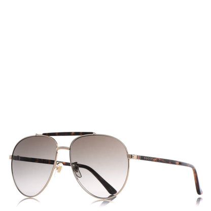 Gucci Aviator Sunglasses GG0014S Tortoise 1 of 7