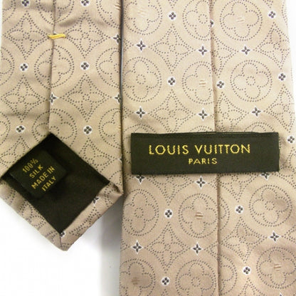 Louis Vuitton Silk Monogram Fleur Tie Beige 3 of 4