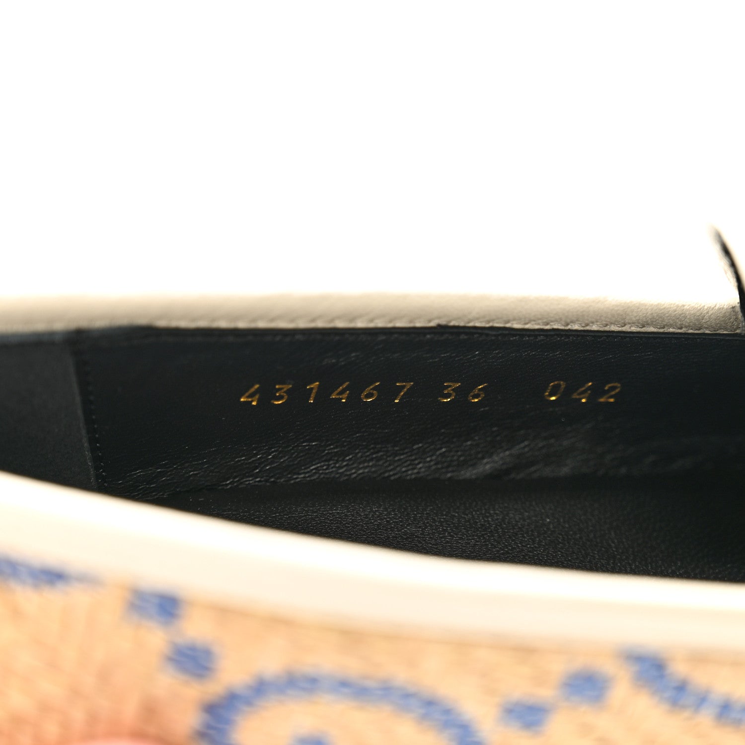 Gucci Raffia Horsebit Womens Jordaan Loafers 36 Natural Royale Mystic White 8 of 10