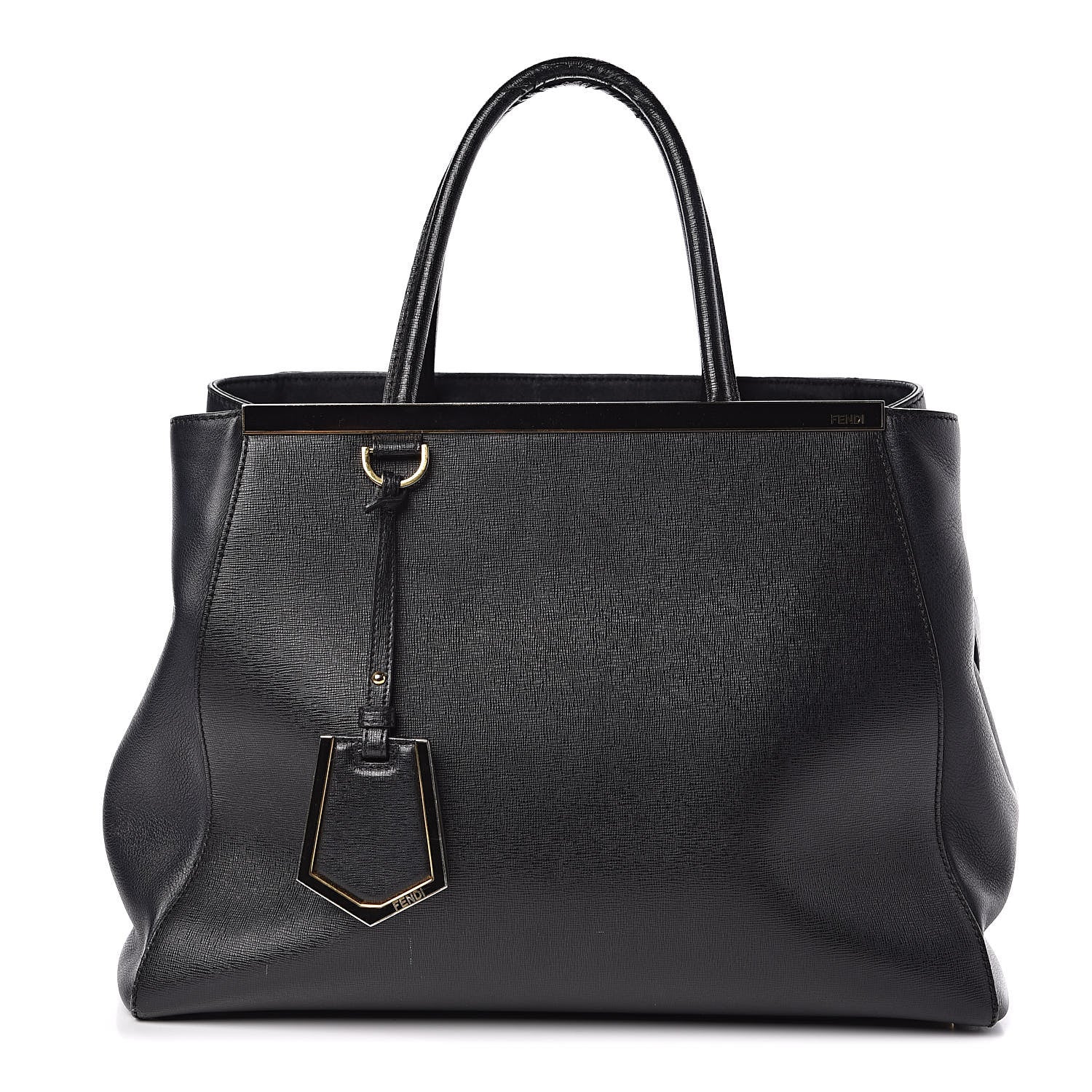 Fendi Vitello Elite Regular 2Jours Tote Black 1 of 17