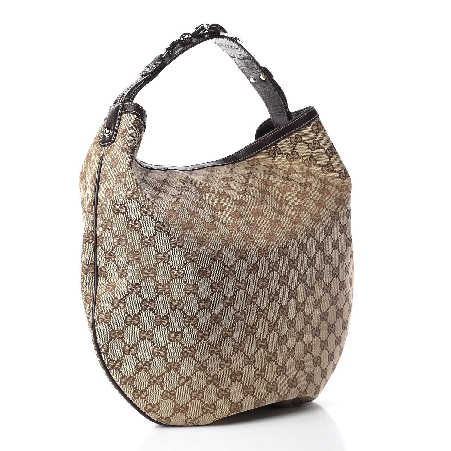 Gucci Monogram Large Wave Hobo Dark Brown 3 of 10