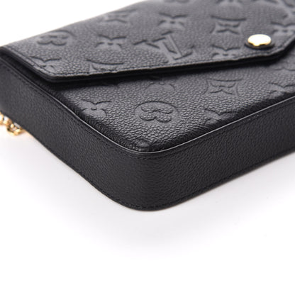 Louis Vuitton Empreinte Pochette Felicie Chain Wallet Black 8 of 9