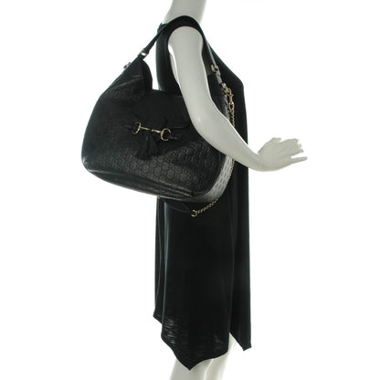 Gucci Guccissima Medium Emily Hobo Black 2 of 7