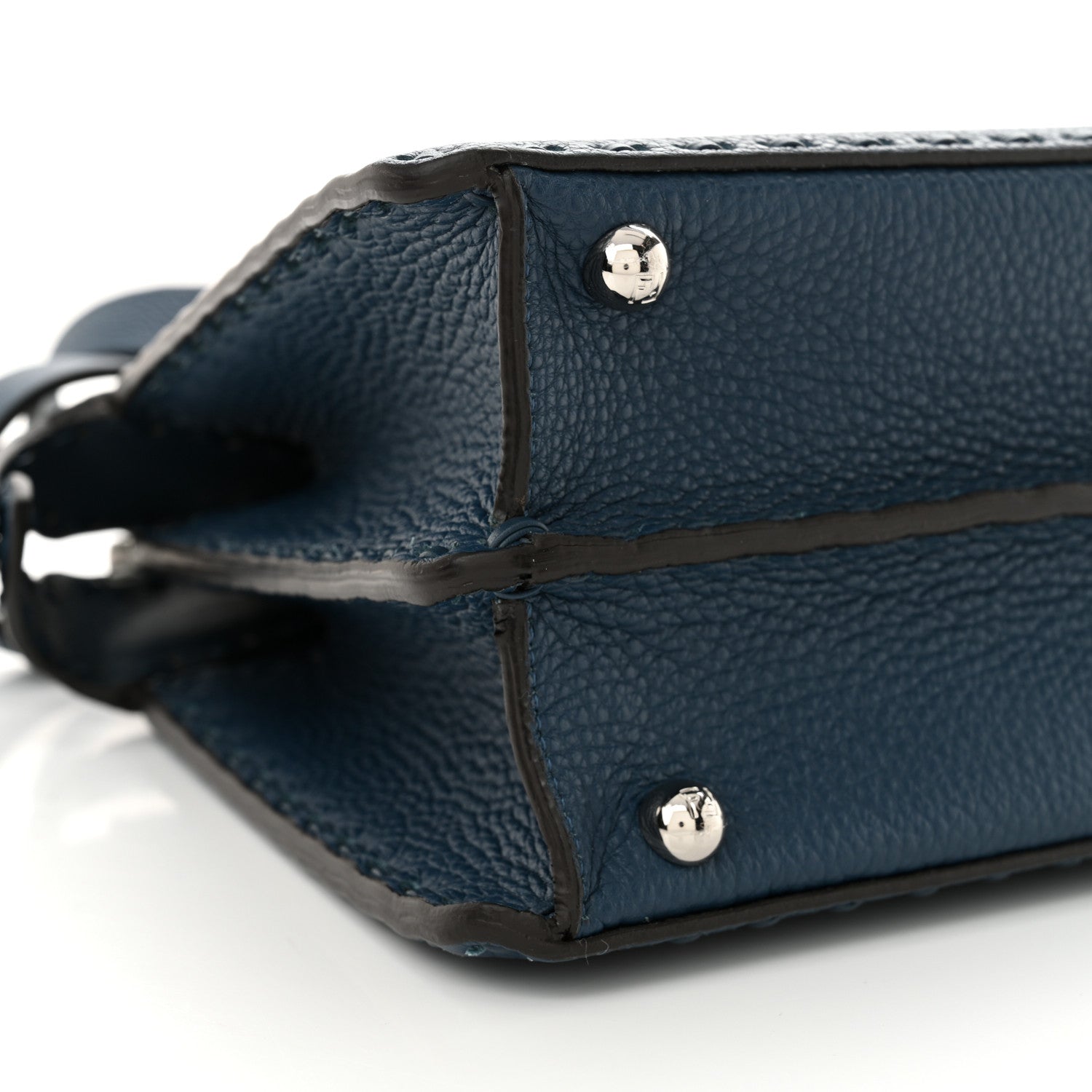 Fendi Cuoio Romano Selleria Chamois Small Peekaboo I SEE U Satchel Placca Argento 9 of 10