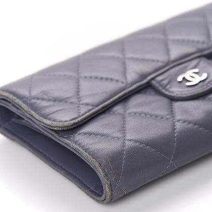 Chanel Lambskin Quilted Large Flap Wallet Purple 6 of 15