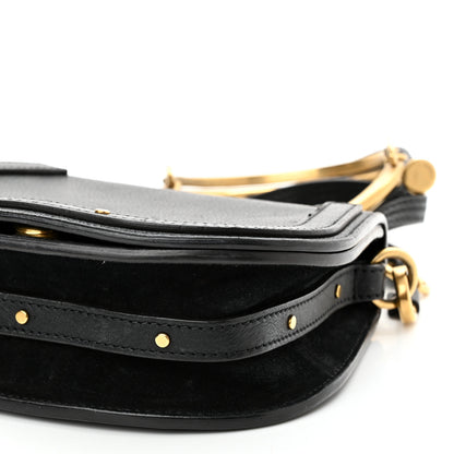 Chloe Calfskin Suede Small Nile Bracelet Bag Black 9 of 11