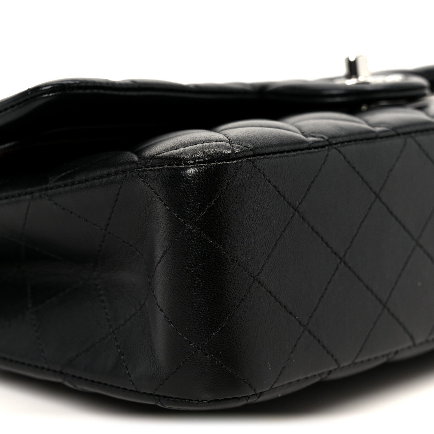 Chanel Lambskin Quilted Medium Double Flap Black 10 of 11