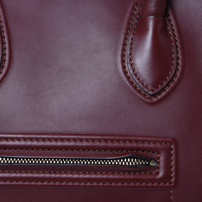 Celine Natural Calfskin Medium Phantom Luggage Burgundy 15 of 16