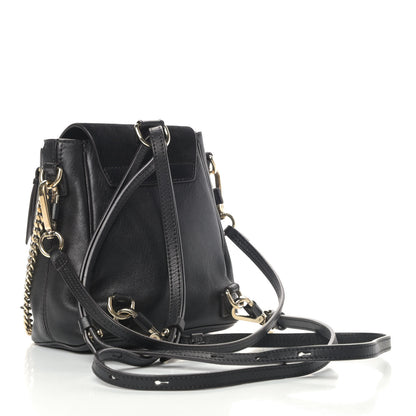 Chloe Suede Calfskin Mini Faye Backpack Black 2 of 7