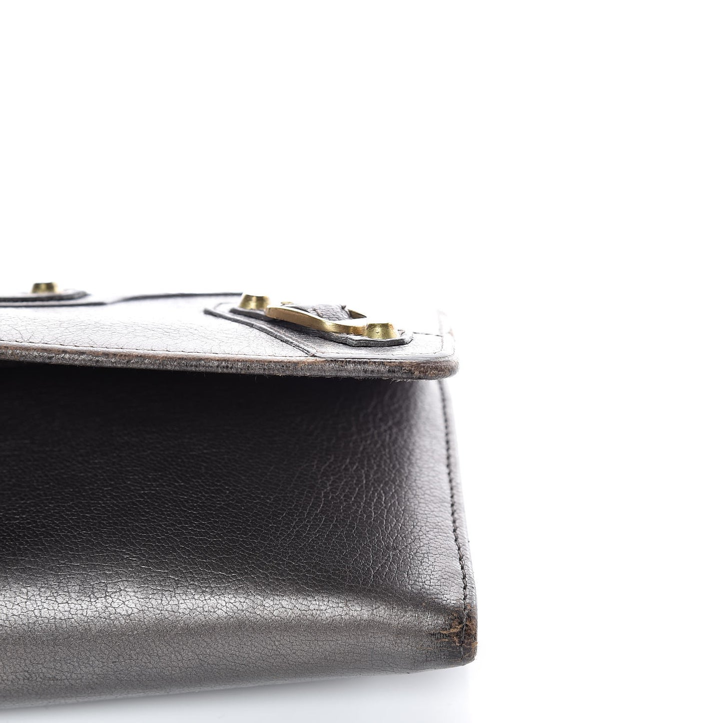 Agneau Classic Gold Hardware Money Wallet Bronze