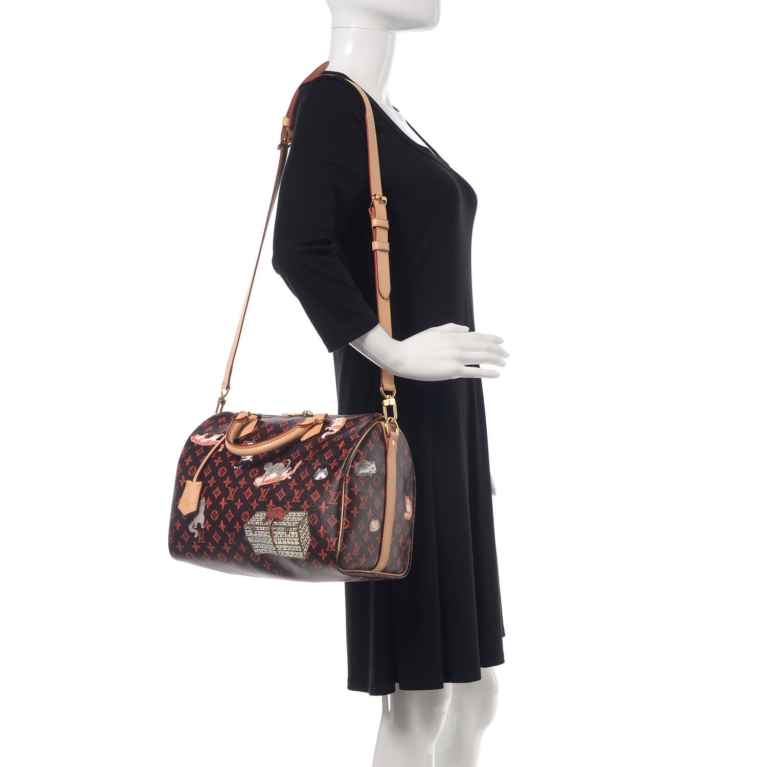 Louis Vuitton Catogram Speedy Bandouliere 30 Marron 2 of 9