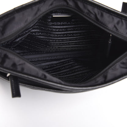 Prada Nylon Flat Messenger Bag Black 5 of 8