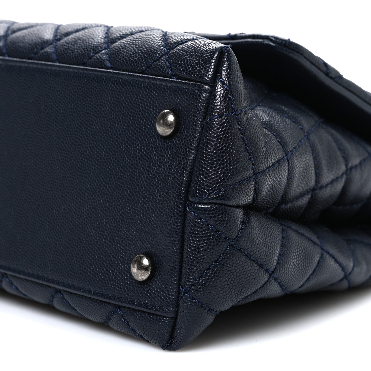 Chanel Caviar Quilted Small Coco Handle Flap Navy 10 of 11