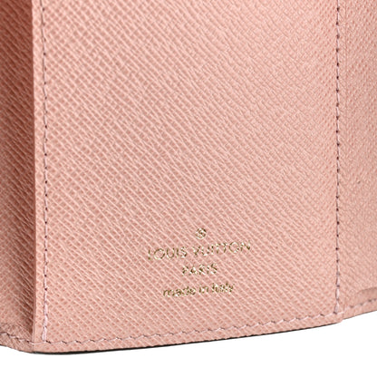 Louis Vuitton Damier Ebene Victorine Wallet Rose Ballerine 6 of 8