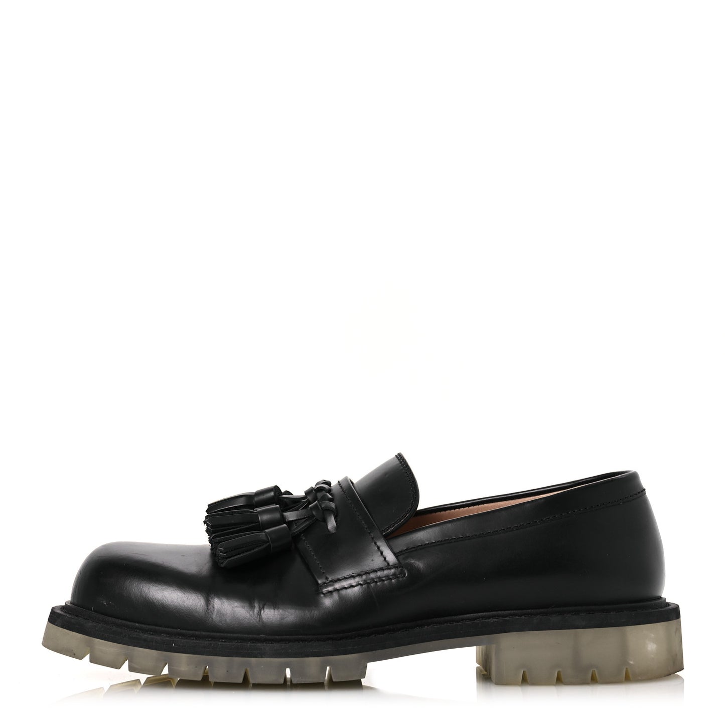 Calfskin Tassel Mens Loafers 43.5 Black
