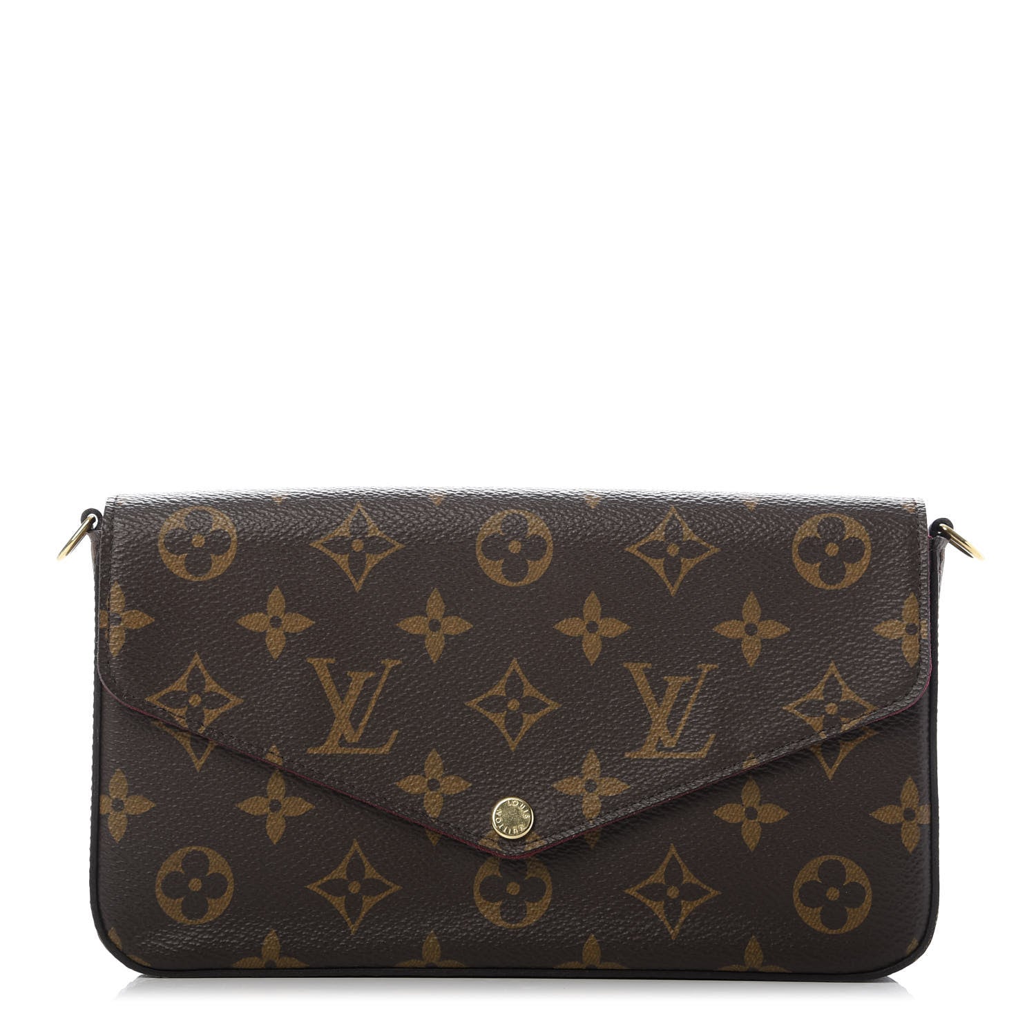 Louis Vuitton Monogram Pochette Felicie Chain Wallet Fuchsia 1 of 11