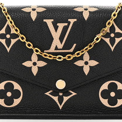Louis Vuitton Empreinte Monogram Giant Felicie Pochette Black Beige 8 of 15