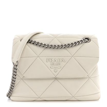 Prada Nappa Triangle Stitched Small Spectrum Bag White 1 of 15