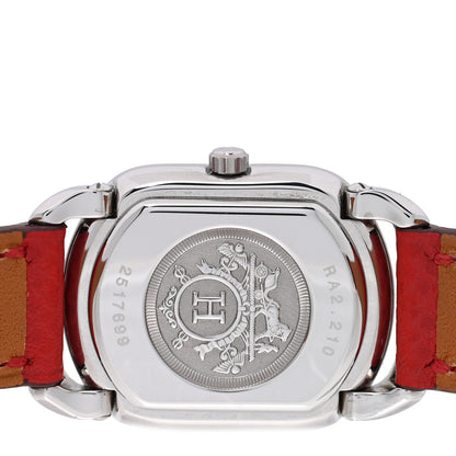 Hermes Stainless Steel Epsom 20mm Rallye Quartz Watch Rouge 4 of 4