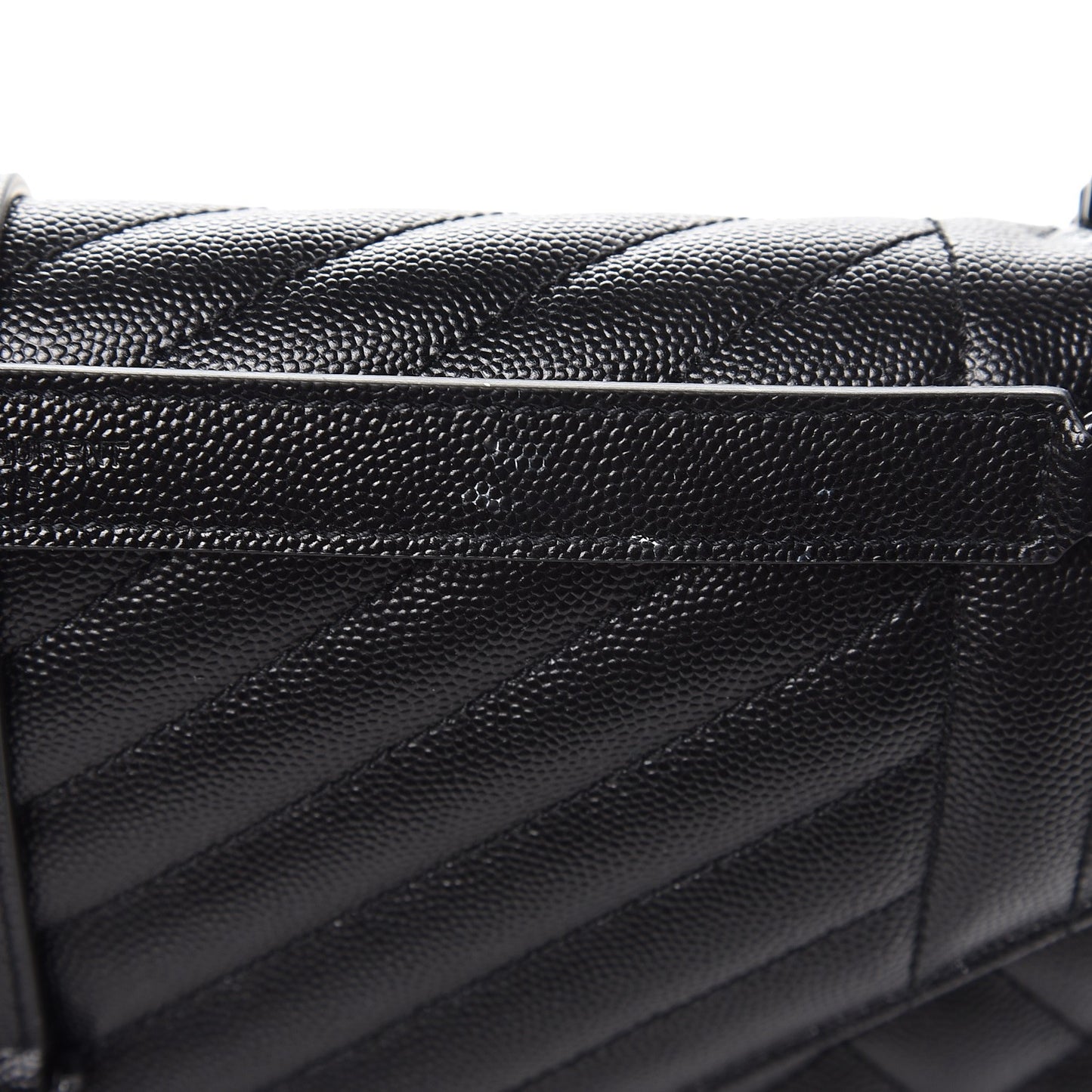 Grain De Poudre Textured Mixed Matelasse Large Triquilt Monogram Monochrome Satchel Black