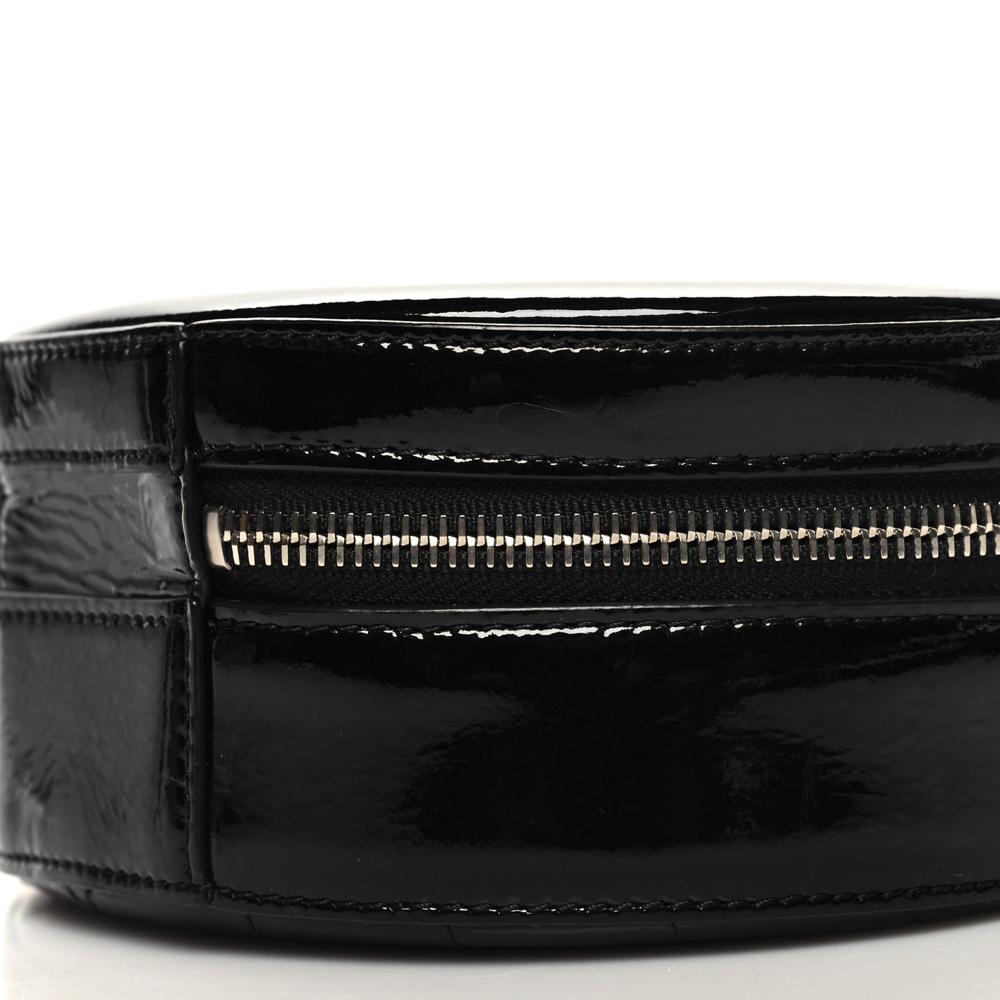 Patent Round As Earth Evening Bag Black