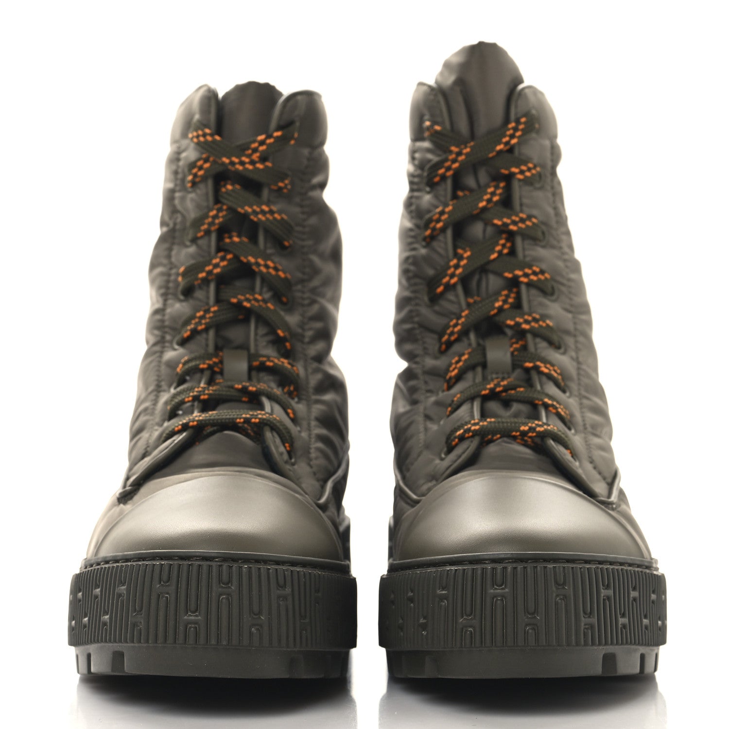 Hermes Calfskin Parachute Fresh Ankle Boots 39 Khaki 3 of 8