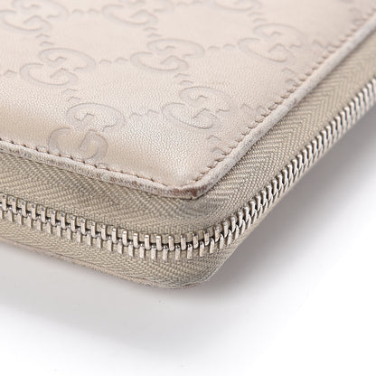 Gucci Guccissima Large Twins Zip Around Wallet White 9 of 17