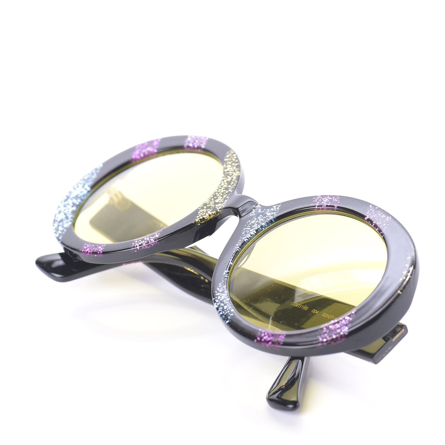 Gucci Acetate Round Glitter GG0319S Sunglasses Rainbow 11 of 11