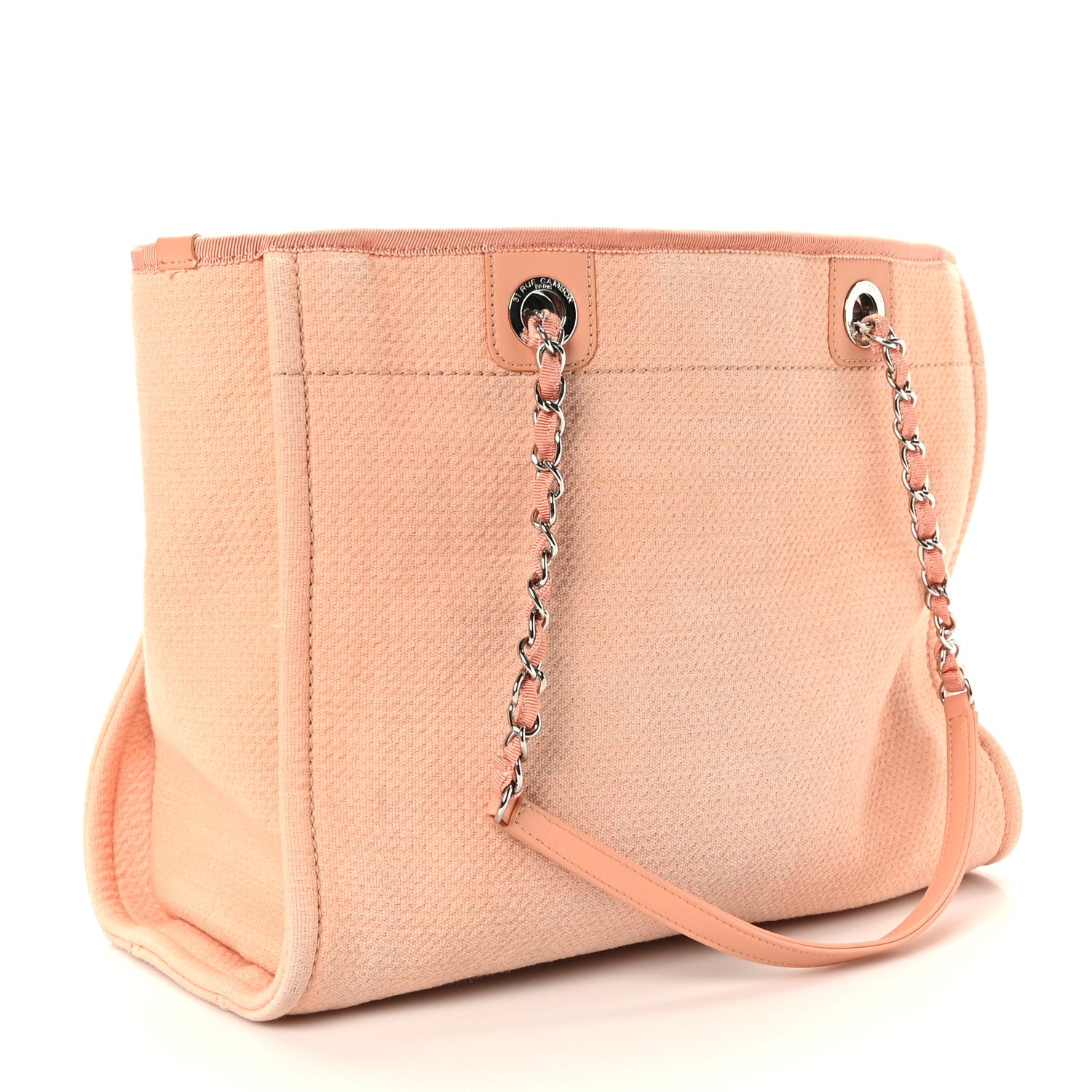 Chanel Mixed Fibers Small Deauville Tote Pink 4 of 10