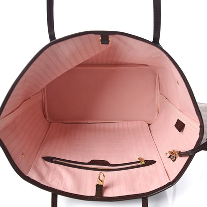 Louis Vuitton Damier Ebene Neo Neverfull MM Rose Ballerine 8 of 13