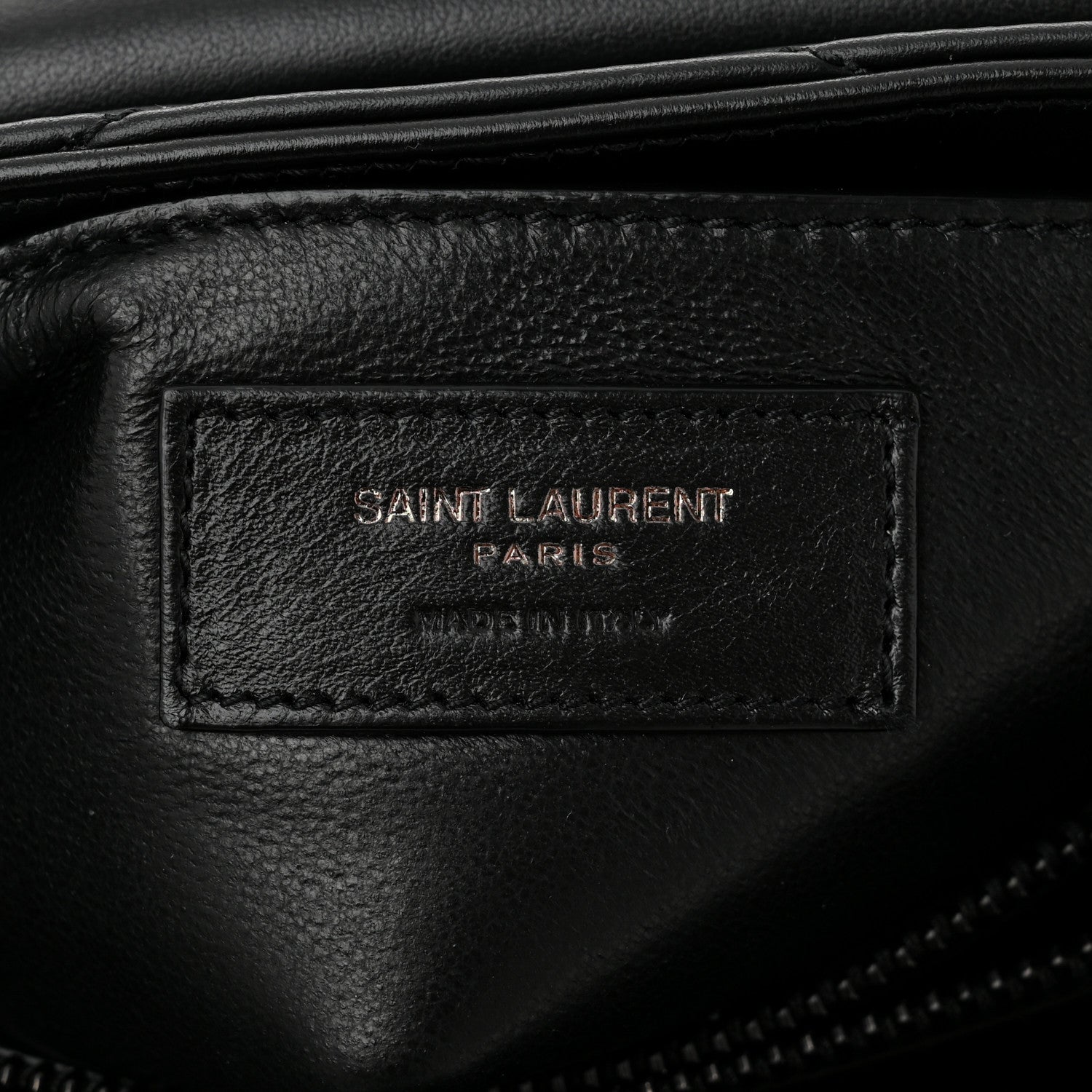 Saint Laurent Calfskin Y Quilted Monogram Monochrome Small Loulou Chain Satchel Black 6 of 11