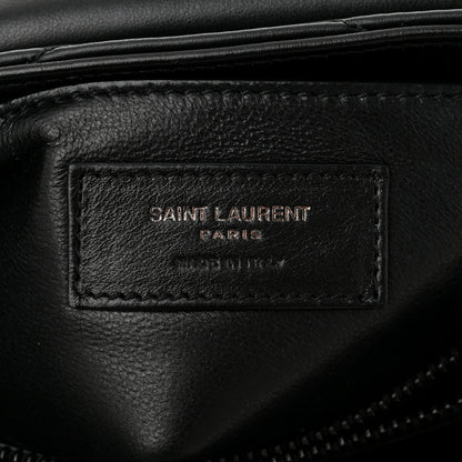 Saint Laurent Calfskin Y Quilted Monogram Monochrome Small Loulou Chain Satchel Black 6 of 11